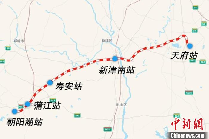 成都鐵路樞紐天府至朝陽湖段線路圖?！F集團供圖