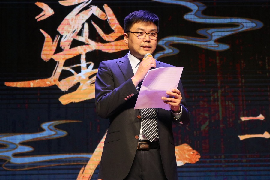 北京外國語大學(xué)黨委常委、副校長趙剛在活動現(xiàn)場講話。主辦方供圖
