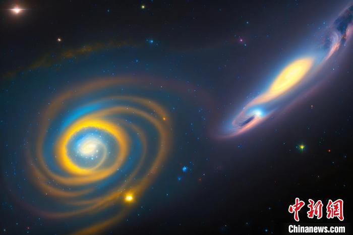 本星系群的三維藝術(shù)圖?！≈锌圃簢?guó)家天文臺(tái) 供圖