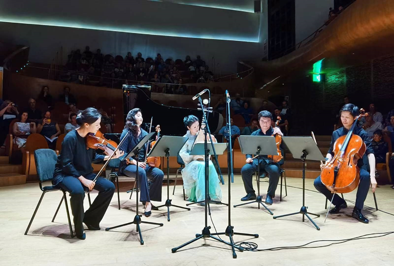 “古老文明的現(xiàn)代回聲——中國當代作曲家室內樂作品音樂會”在意大利舉行。中國駐意大利使館供圖