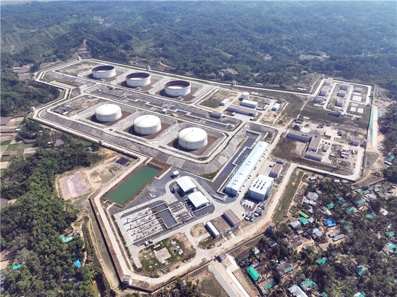 孟加拉國首個海陸一體化超大型石油儲運工程——單點系泊及雙線管道工程。中石油管道局供圖。