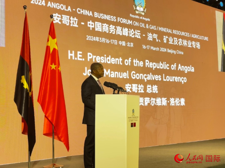 安哥拉總統(tǒng)若昂·曼努埃爾·貢薩爾維斯·洛倫索。人民網(wǎng)記者 張榮攝