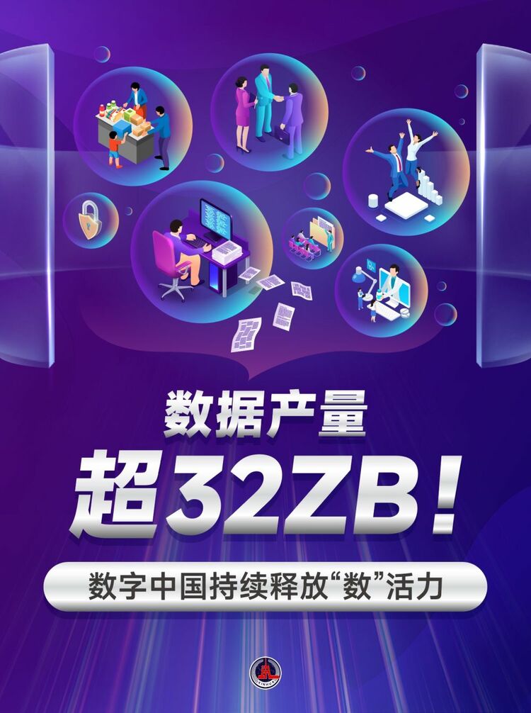 新華鮮報(bào)｜數(shù)據(jù)產(chǎn)量超32ZB！數(shù)字中國(guó)持續(xù)釋放“數(shù)”活力