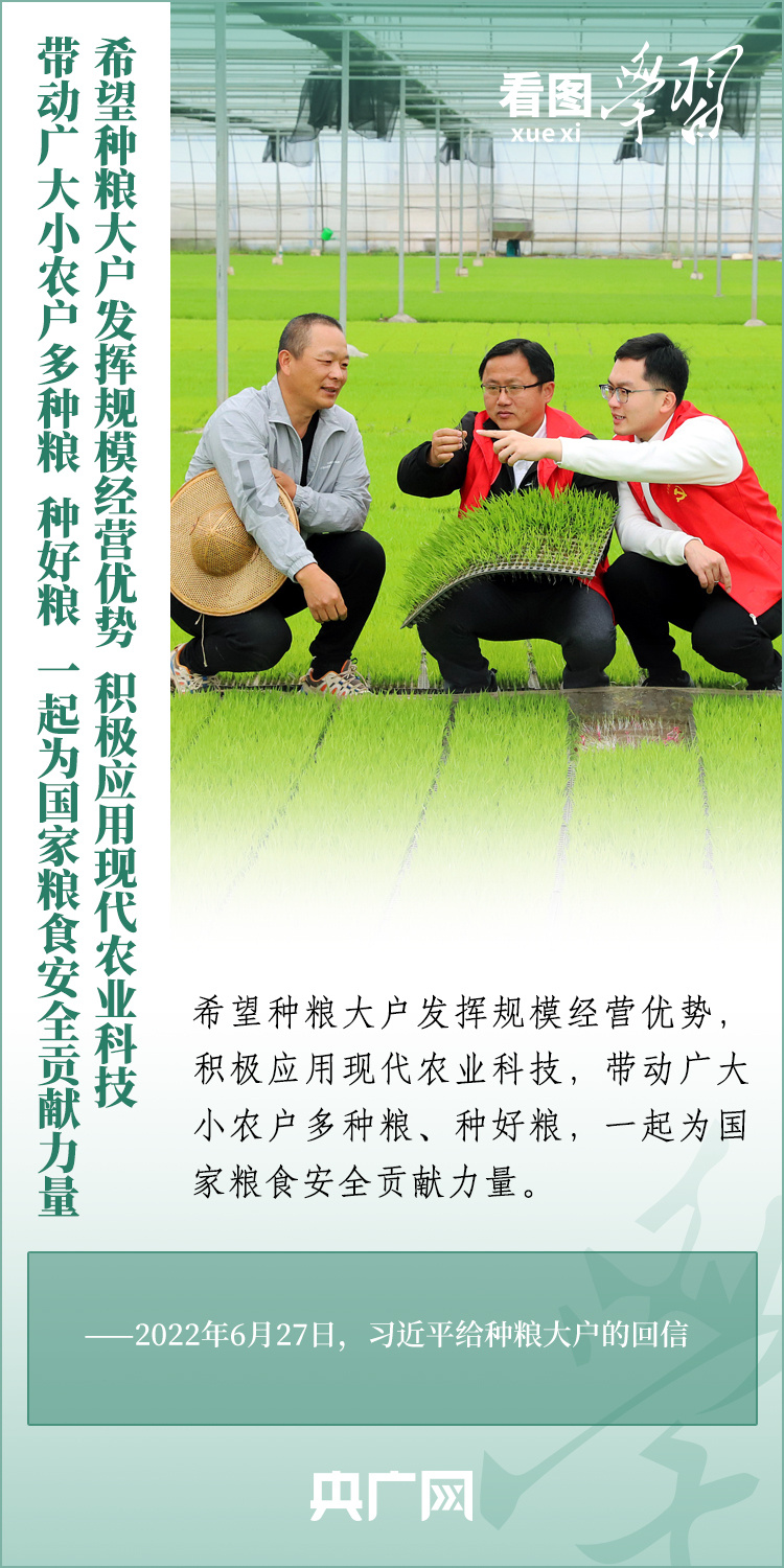 看圖學(xué)習(xí)丨推廣良田、良種、良法、良機(jī) 給農(nóng)業(yè)現(xiàn)代化插上科技的翅膀
