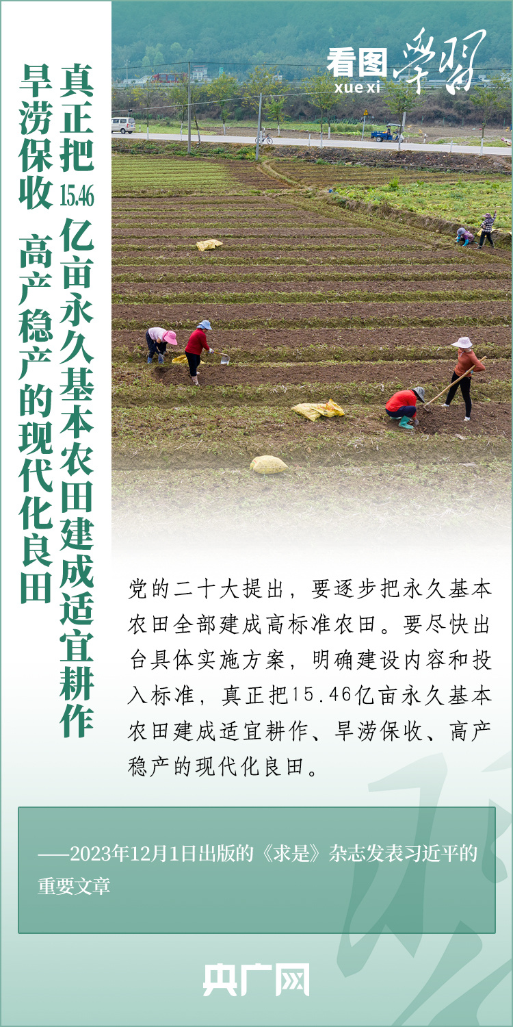 看圖學(xué)習(xí)丨推廣良田、良種、良法、良機(jī) 給農(nóng)業(yè)現(xiàn)代化插上科技的翅膀