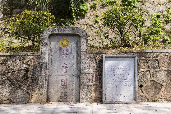 共青團(tuán)路石碑。   南報(bào)融媒體記者  丁劼攝