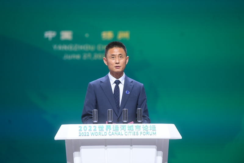 江蘇省文化和旅游廳副廳長李川在大會上致辭。邵丹攝