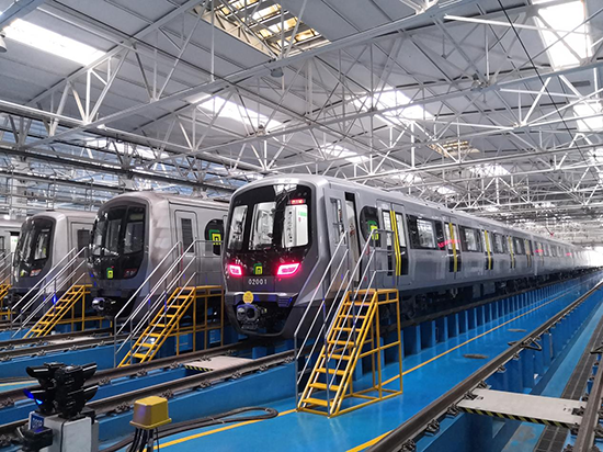 石家莊地鐵二號線列車。 中車齊車集團(tuán)石家莊公司供圖