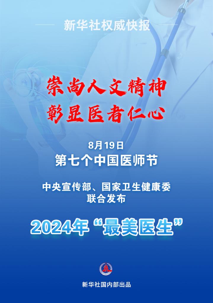 新華鮮報|致敬“白衣戰(zhàn)士”！2024年“最美醫(yī)生”發(fā)布