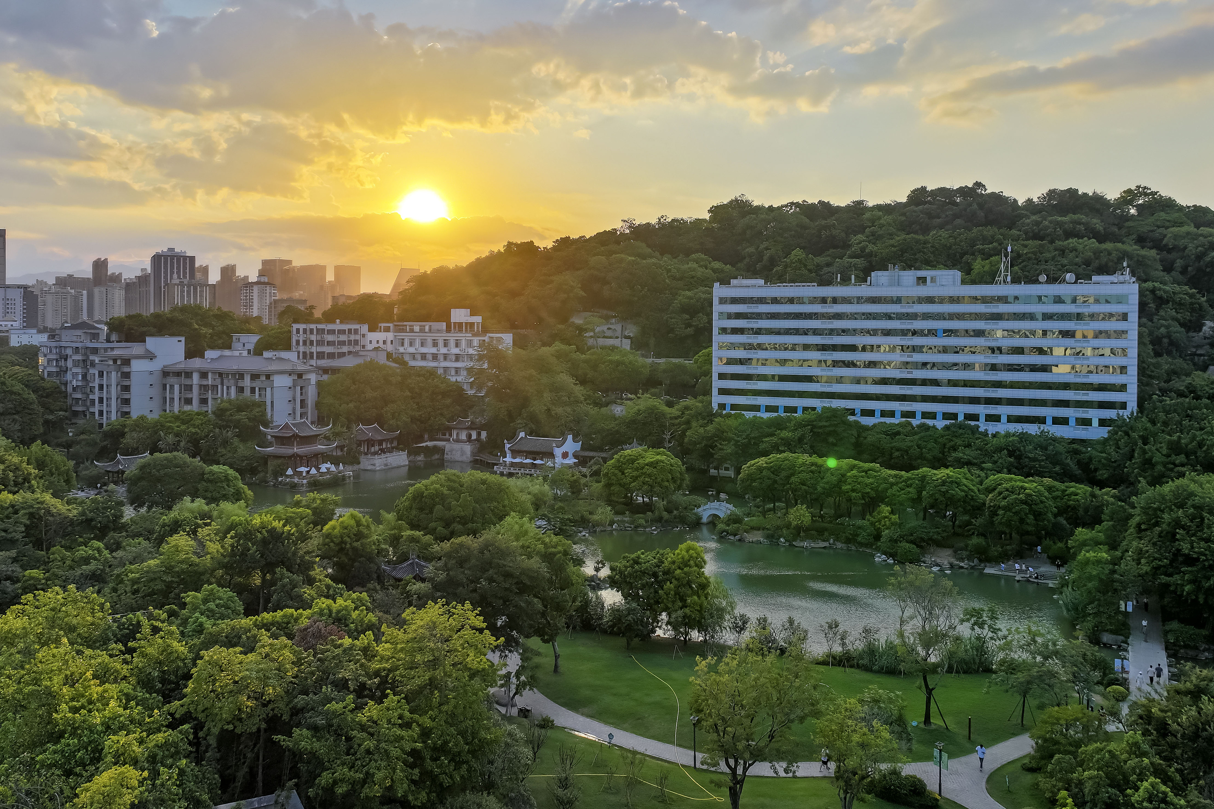 2024年7月17日，福州市鼓樓區(qū)黎明湖生態(tài)濕地公園。