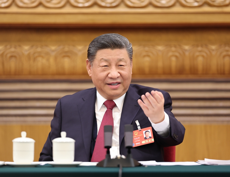 2025年3月5日下午，習(xí)近平總書(shū)記參加他所在的十四屆全國(guó)人大三次會(huì)議江蘇代表團(tuán)審議。