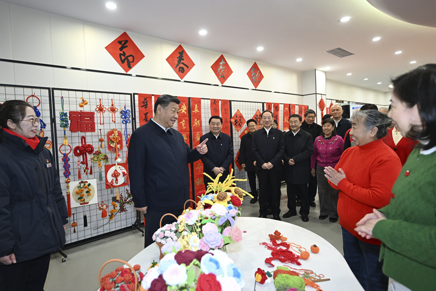 2025年1月23日，習(xí)近平總書記在沈陽大東區(qū)長安街道長安小區(qū)社區(qū)黨群服務(wù)中心考察。