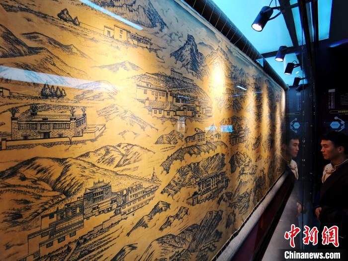 圖為歷代藏醫(yī)藥學(xué)教育機(jī)構(gòu)展示?！?zhí)砀?攝