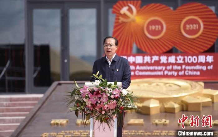 圖為中共青海省委常委、秘書長于叢樂致辭。　陳文年 攝