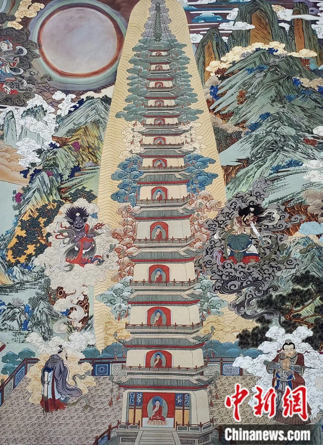 臨摹、補(bǔ)繪的青海瞿曇寺壁畫(huà)。受訪者 供圖