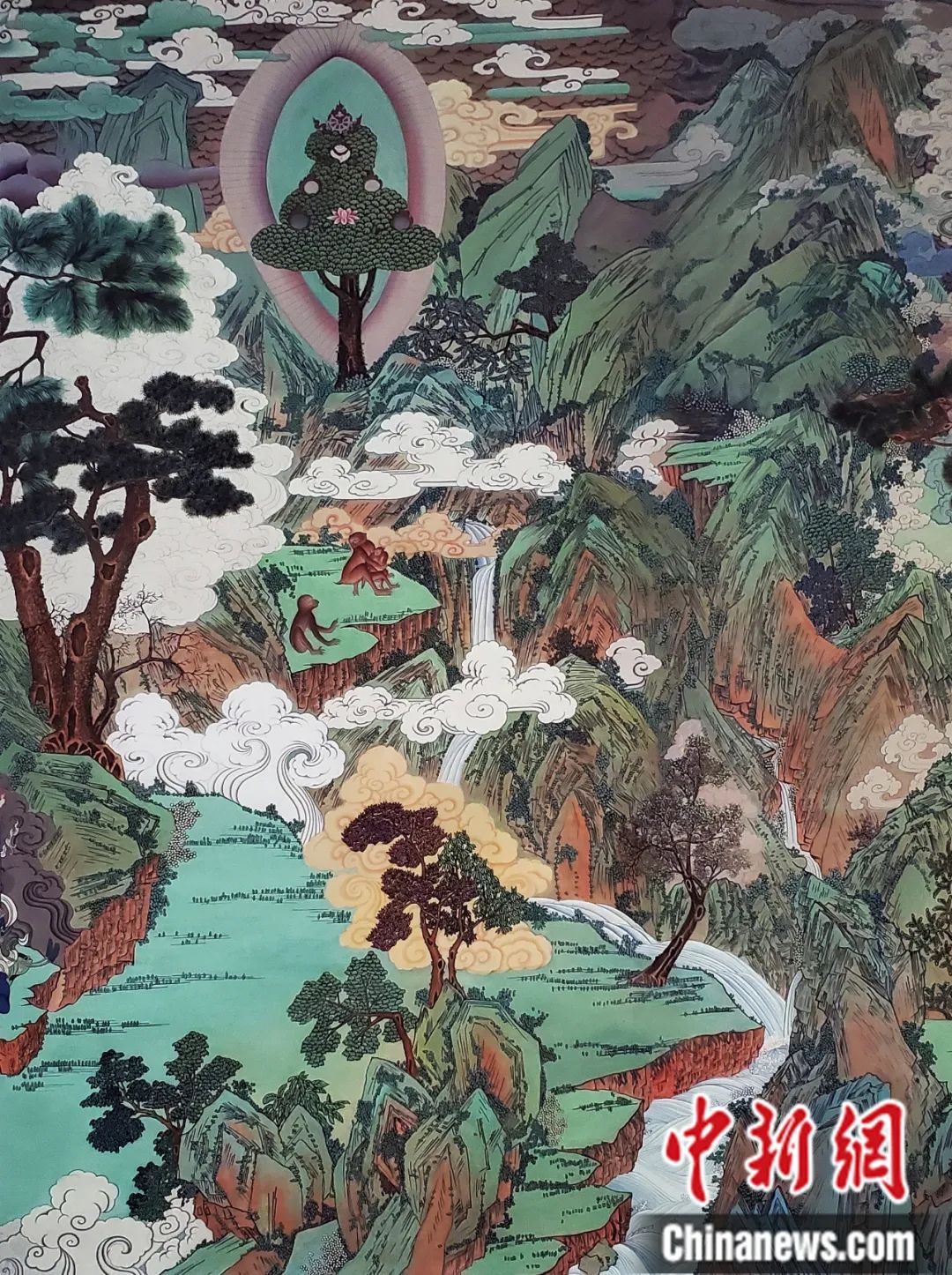 臨摹、補(bǔ)繪的青海瞿曇寺壁畫(huà)。受訪者 供圖