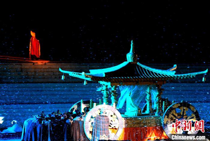 3月17日，西藏拉薩，《文成公主》大型史詩(shī)劇演出現(xiàn)場(chǎng)?！±盍?攝